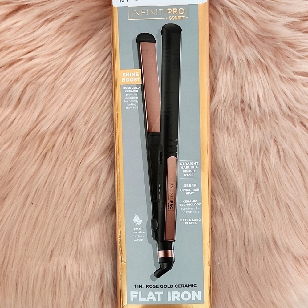 Brand New Infiniti Pro CONAIR ROSE GOLD FLAT IRON-1"